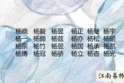 杨姓如何给宝宝取一个独特又美好的名字？