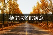 为杨姓女宝宝取名，寓意美好，寓意深远的文化之旅