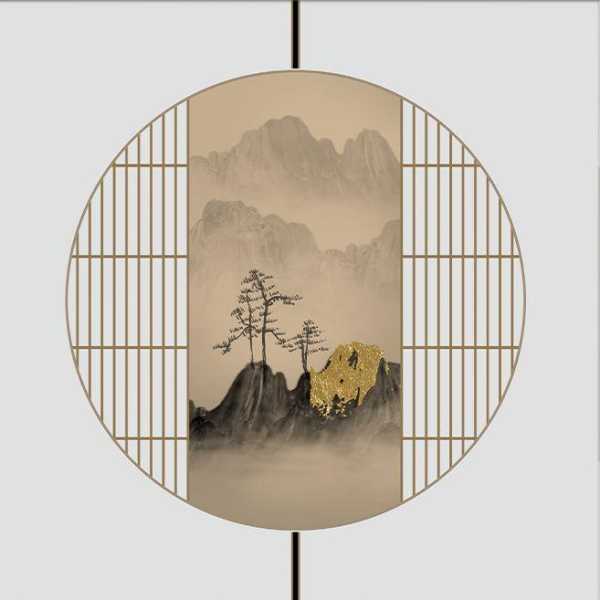 茶室布局，后墙挂画的艺术与讲究,象征,美好,风水,第1张